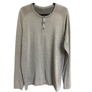 Lululemon Metal Vent Tech Long Sleeve Henley Gray Men’s Lightweight Gym Large